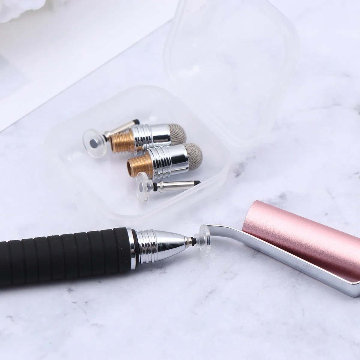 

5Pcs Capacitive Pen Set Premium Metal 2-in-1 Double End Touch Screen Stylus for Tablet Smartphone Handwriting Writing Tool