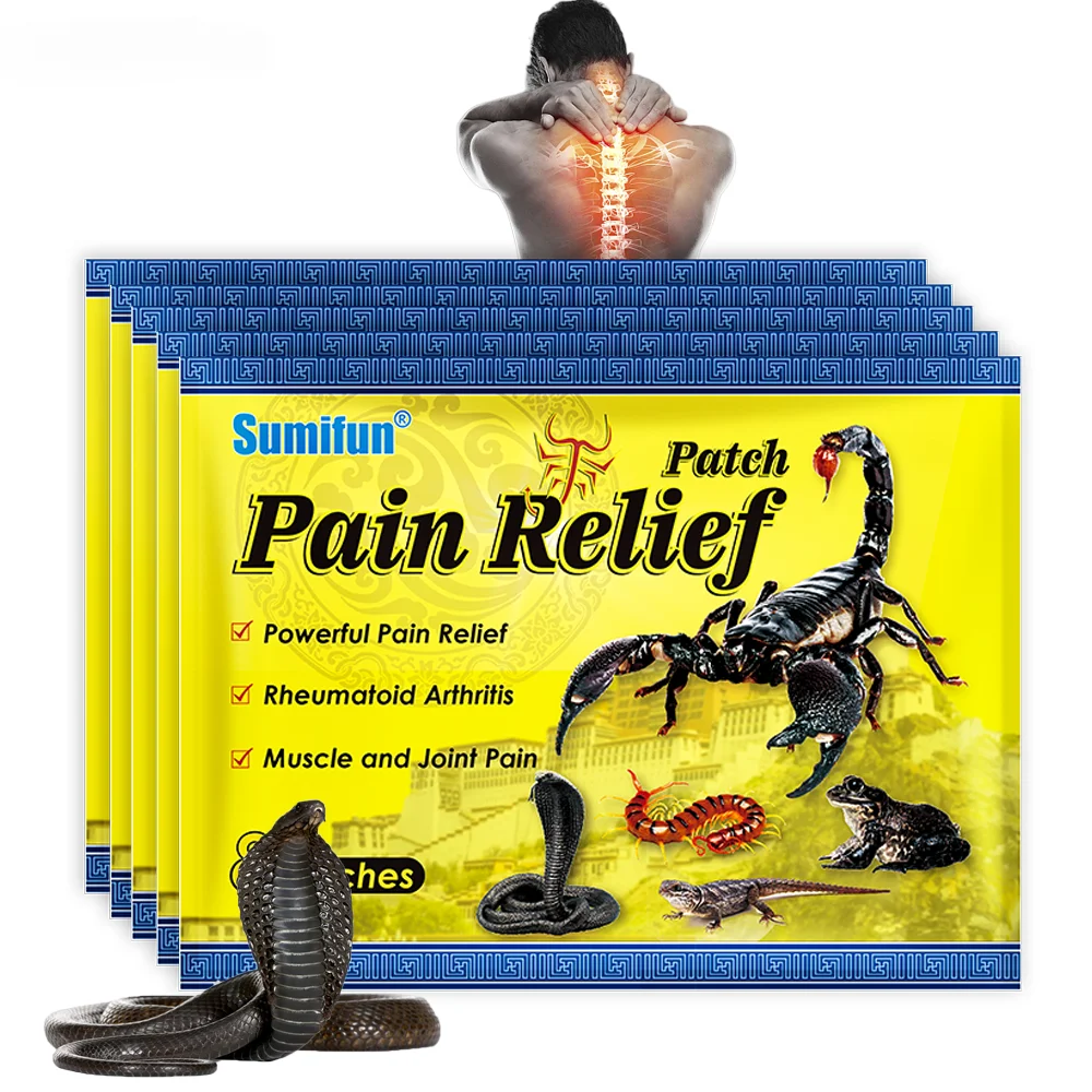 

48Pcs Scorpion Venom Pain Relief Patch Herbal Arthritis Rheumatism Painkiller Stickers Muscle Joint Ache Plaster