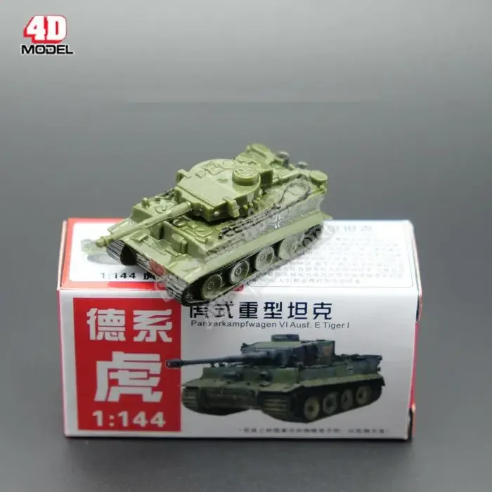 4PCS/Set 1/144 4D Sand Table WWII Germany Panther Tank Tiger Finished Model Toy