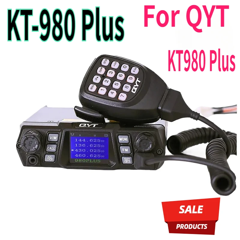 

For QYT KT-980 Plus Vehicle Mount Radio VHF 136-174mhz UHF 400-480mhz Dual Band Base Car Truck Mobile Radio Amateur KT980 Plus