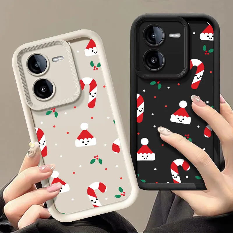 Christmas Fashine Case For VIVO Y02 Y03 Y15S Y16 Y17 Y17S Y21 Y22S Y27 Y35 Y36 Y72 Y75 Y76 Y77 Y78 Y100 5G Soft Cover Shell