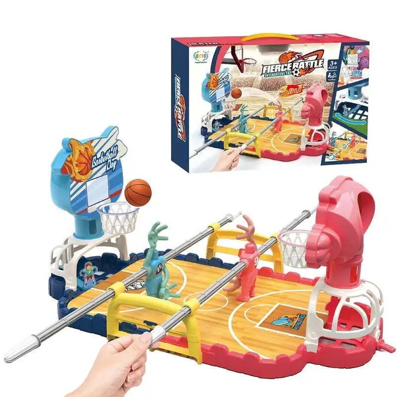 Basketball Tischs piel 3 in 1 Mini-Basketballs piel Familie Brettspiele Gehirn Spielzeug Desktop-Spiele Fußball Tisch Indoor für Kinder Alter