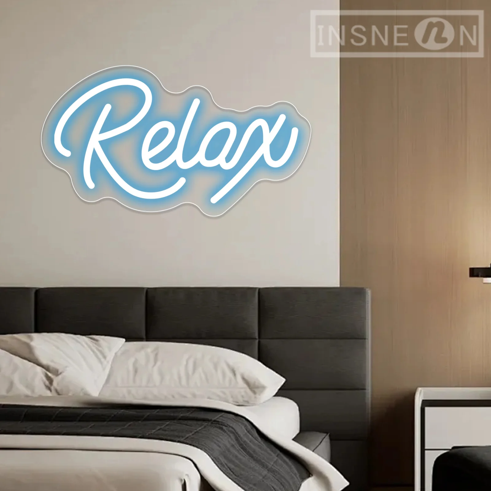 Relax Neon LED Signs, USB Neon Light Up Sign, Bright Acrylic, 3D Art Decor, Bedroom Wall Decor, Party Lamp
