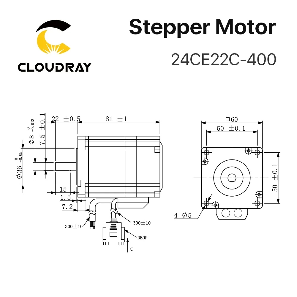 Cloudray Nema24 Closed Loop Stepper Motor with Encoder 2.2N.m 4.0A Servo Motor for CNC Router Engraving milling machine