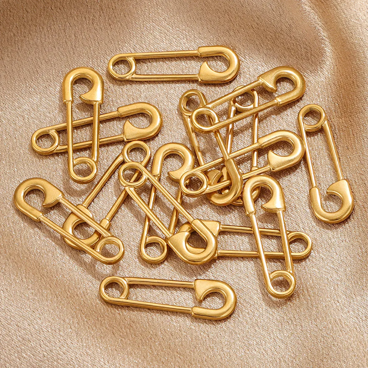 5 PCS Stainless Steel Mini Oil Pressure Safety Pin Pendant Neutral Charm Handmade Necklace Bracelet Jewelry Making Consumables