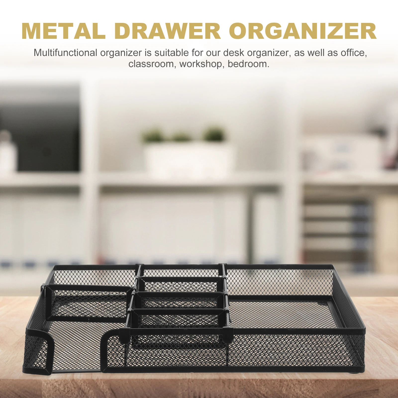 

Drawer Organizer Metal Mesh Desk Storage Aesthetic Office Supplies File Holder Magazine Rack Long Last Home