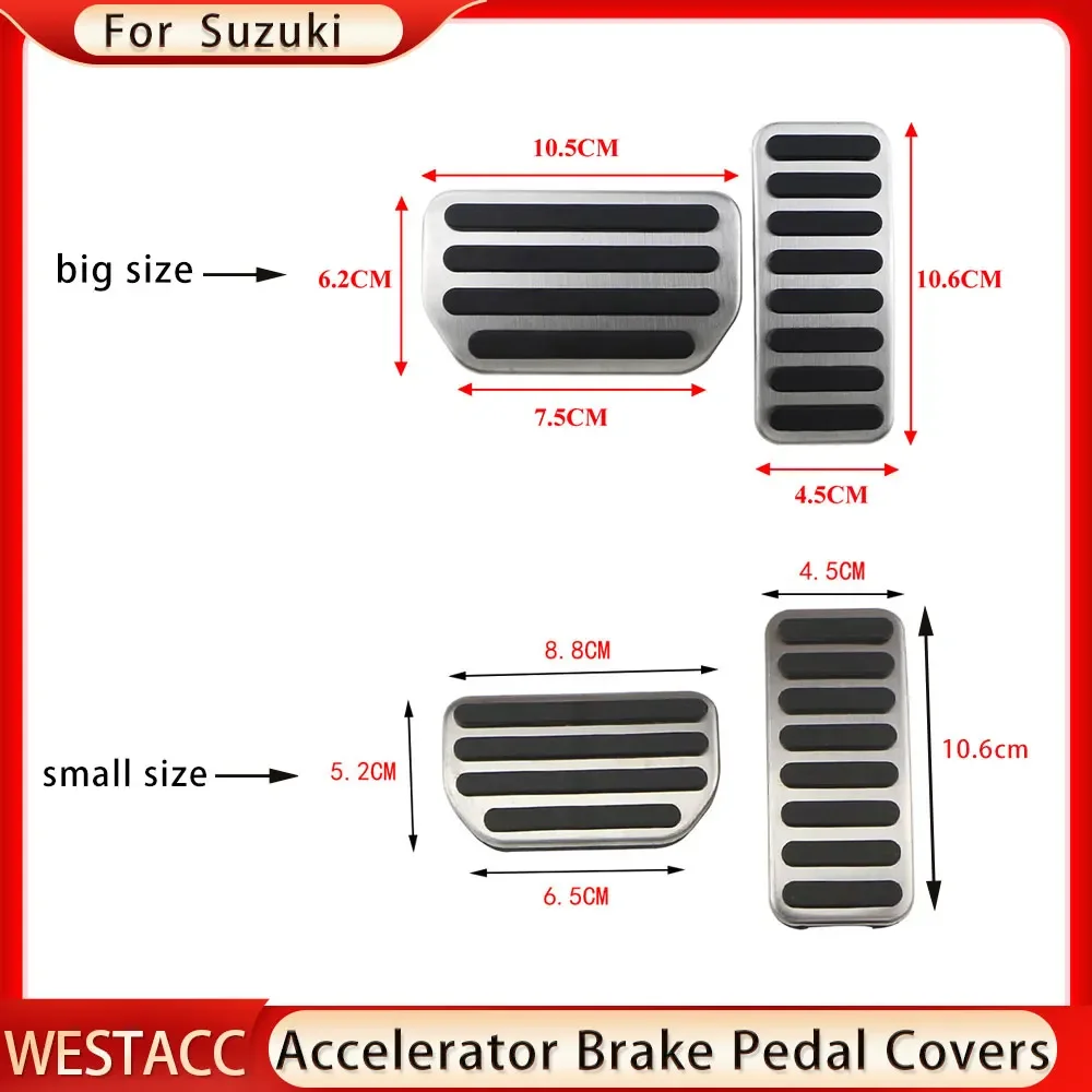 Pokrowce na pedały hamulca gazowego do Suzuki SX4 Aerio Ciaz Vitara S-Cross Splash Ignis Kizashi Sidekick Akcesoria ze stali nierdzewnej