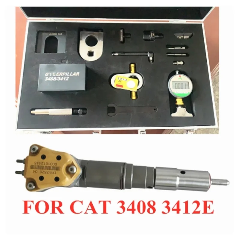 For CAT 3408 3412e Diesel Common Rail Injector Clamp Disassmeble Solenoid Valve Measuring Tool Set