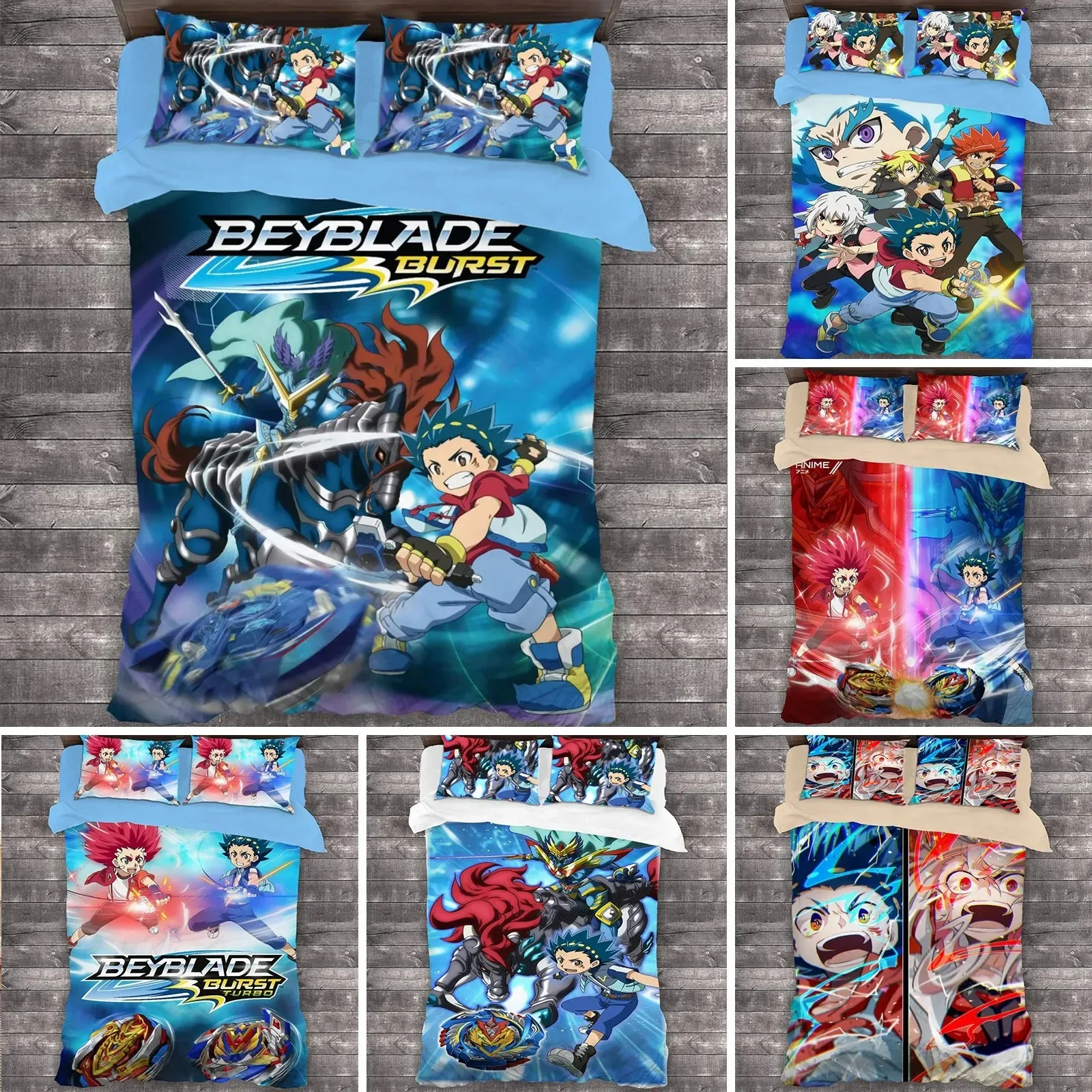 Anime Beyblade Burst Bedding Set Duvet Cover Bedroom Comforter Covers Single Twin King Size Quilt Cover Home Textile