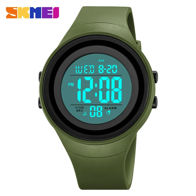 Skmeiteen防水電子時計、メンズスポーツ目覚まし時計、多機能学生時計