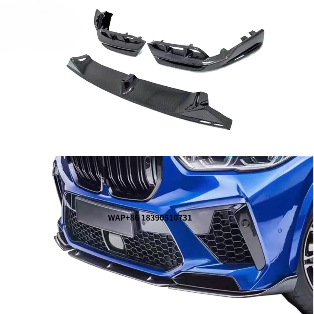 

BM X5M F95 Front Lip Carbon Black Front Spoiler Diffuser Anterior Lip Front Shovel Chin Exterior Body Part Car Lip