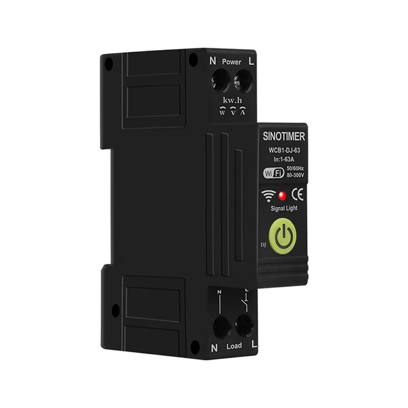 AK51-SINOTIMER WIFI Overvoltage And Undervoltage Protector Photovoltaic Bidirectional Energy Meter KWH Metering Time Switch