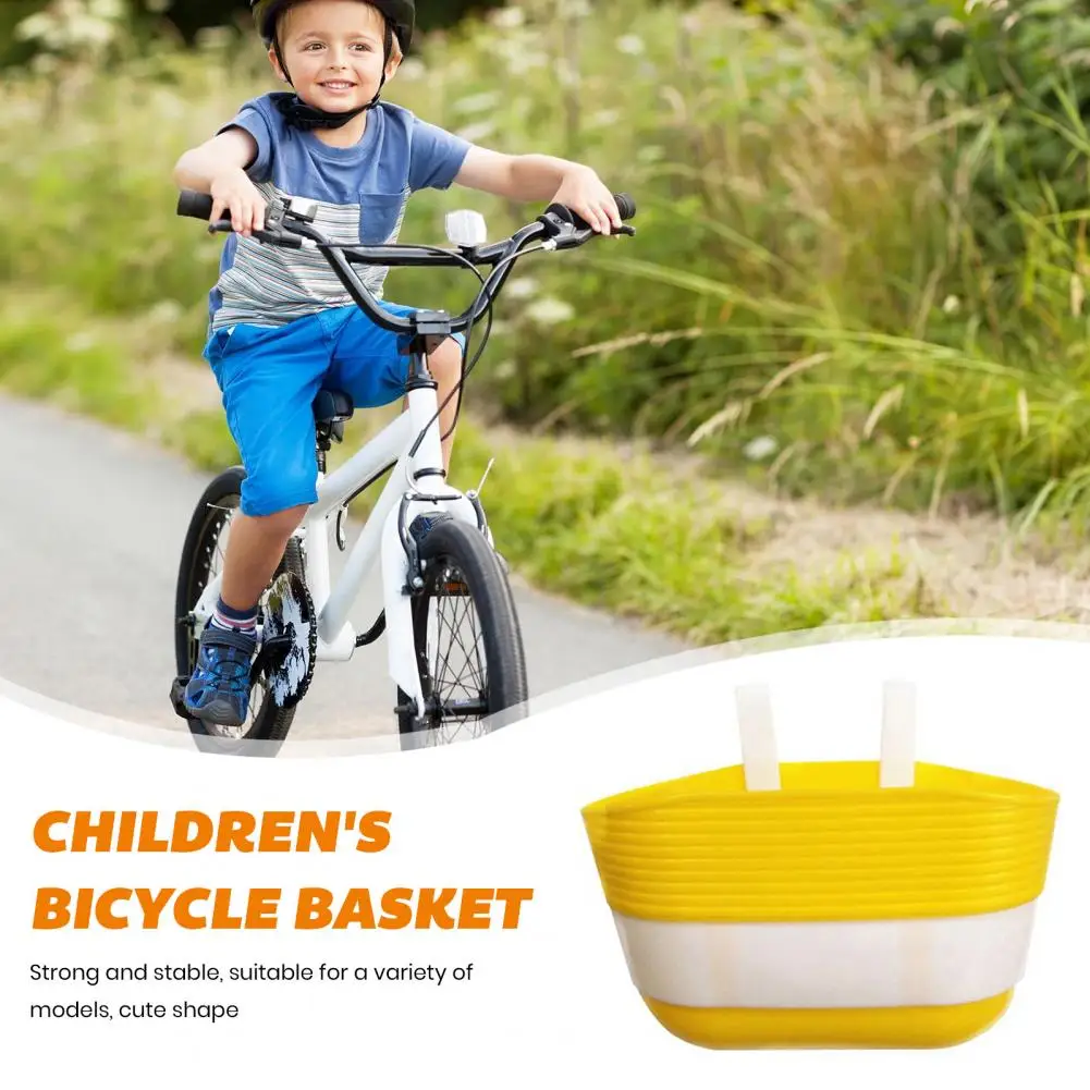 Bicycle Basket Large Capacity Bright Color Storage Holder Kids Scooter Bike Handlebar Front Storage Basket Bike Supplies 자전거 바구니