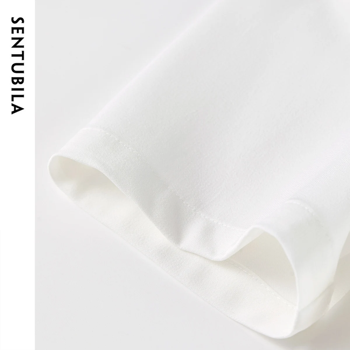 SENTUBILA Letnia Długa Biała Sukienka Damska Kolekcja 2025 Nowa Prosta Elegancka Sukienka z Bufiastymi Rękawami Odzież Formalna Damska 152LK0095