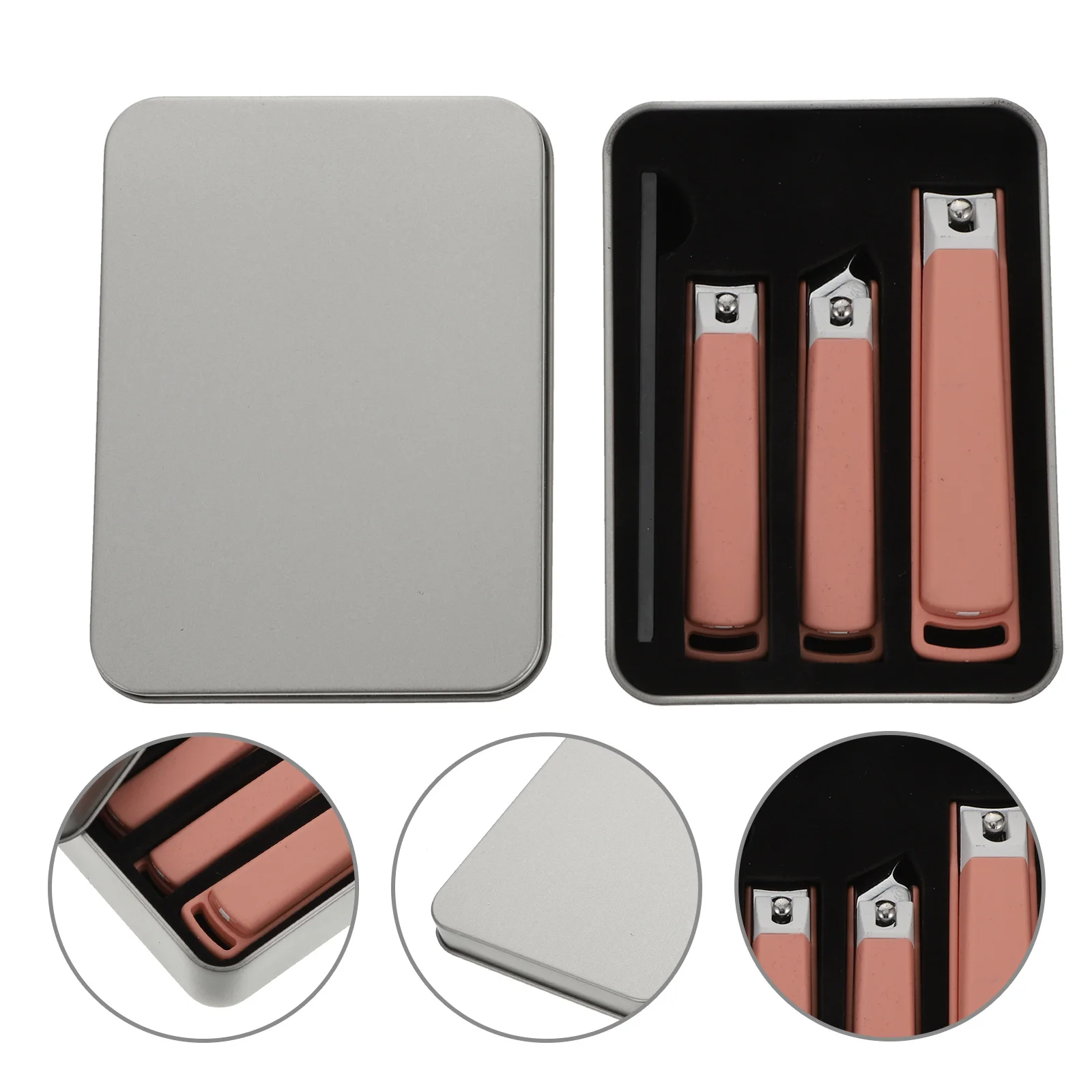 

1Set Compact Nail Clipper Set Stainless Steel Sharp Blades for Precise Cutting Portable Nail Trimming Tool for Daily Care