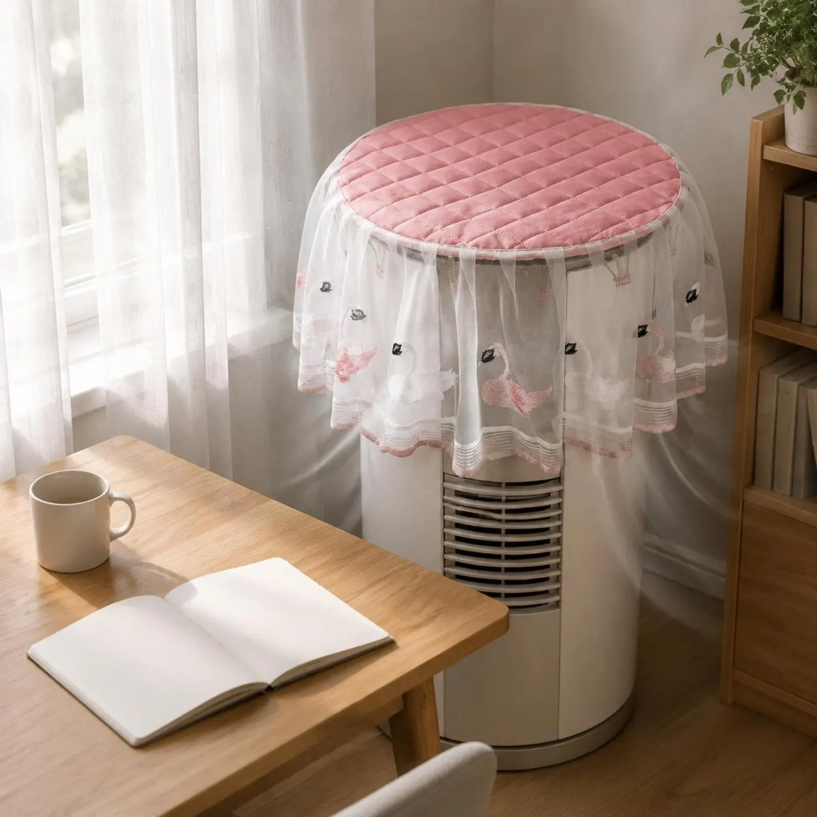 

Embroidered Air Conditioner Dust Cover Breathable Home Protection