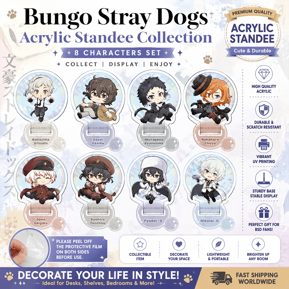 Bungo Stray Dogs Atsushi Nakajima 10cm Acrylic Stand Keychain Bubble Dome Chibi Anime Figure Decor Gift For Fans