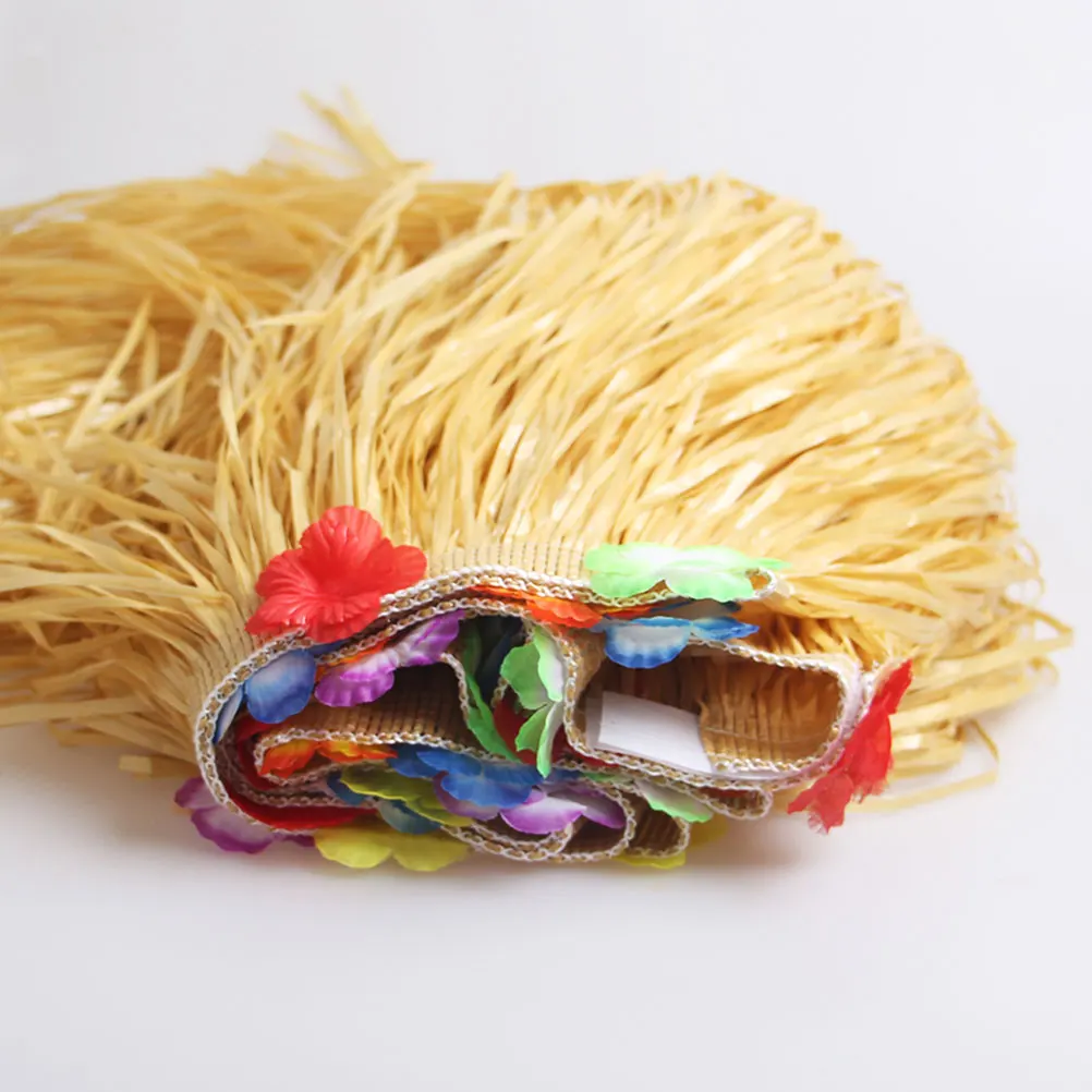 

2 pcs Hawaiian Luau Party Decorations Grass Skirt Beach Theme Grass Skirt For Table Centerpieces PP Fabric Large Size