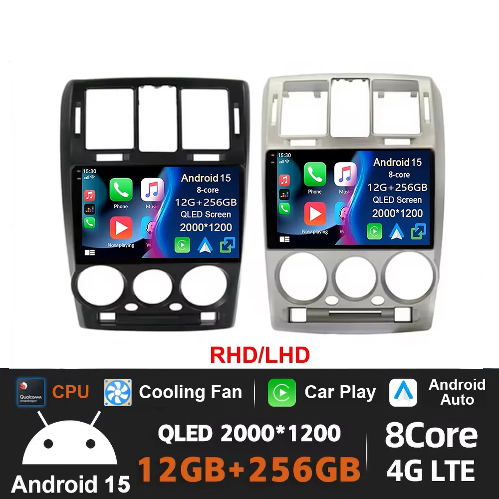 

For Hyundai Getz 2002 - 2008 2009 2020 2011 Android 15 Car Radio GPS Multimedia Player Stereo WiFi+4G Navigation Carplay