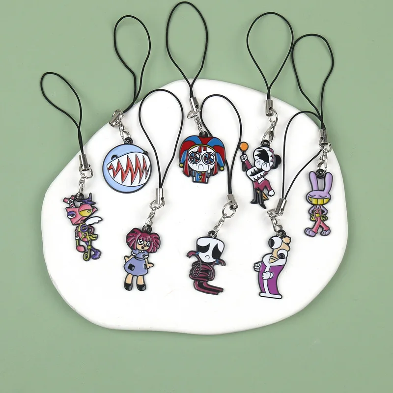 Wonder Circus Jax Metall-Legierung Anhänger Mini Pomni Schlüsselanhänger Niedliche Ragatha Handy-Accessoires Emaille-Metall-Dekoration Fangeschenke