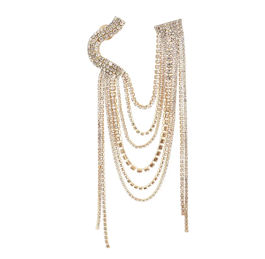 

Европейская и американская роскошная брошь с кисточками и стразами, многослойная брошь со стразами, осенне-зимний свитер, брошь Джокер