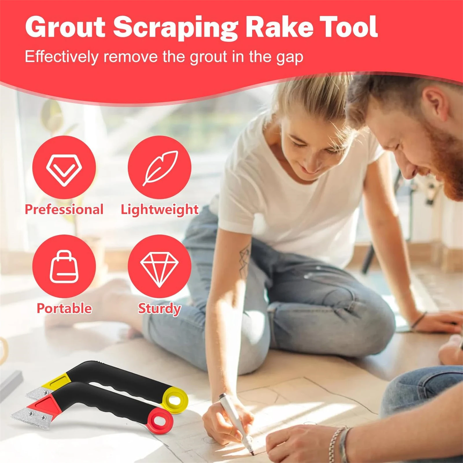 

Grout Removal Tool Set of 11 2 Tile Grout Saws with 6 Extra Blades Set for Tile Gap Cleaning and Repair
