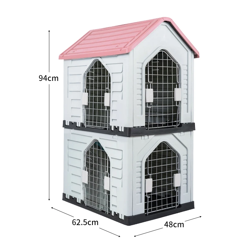 Double-Layer Kennel Outdoor Four Seasons Universal Cat Nest Dog Cage Villa