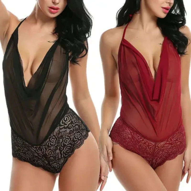 Women Sexy Lingerie Nightwear Underwear G String Lace Sling Sleepwear Bodysuits