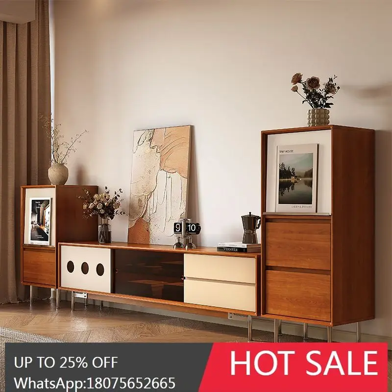 

HLZ Vintage Solid Wood Drawer Cabinet Retro Home TV Side Cabinet Bedroom New Storage Cabinet