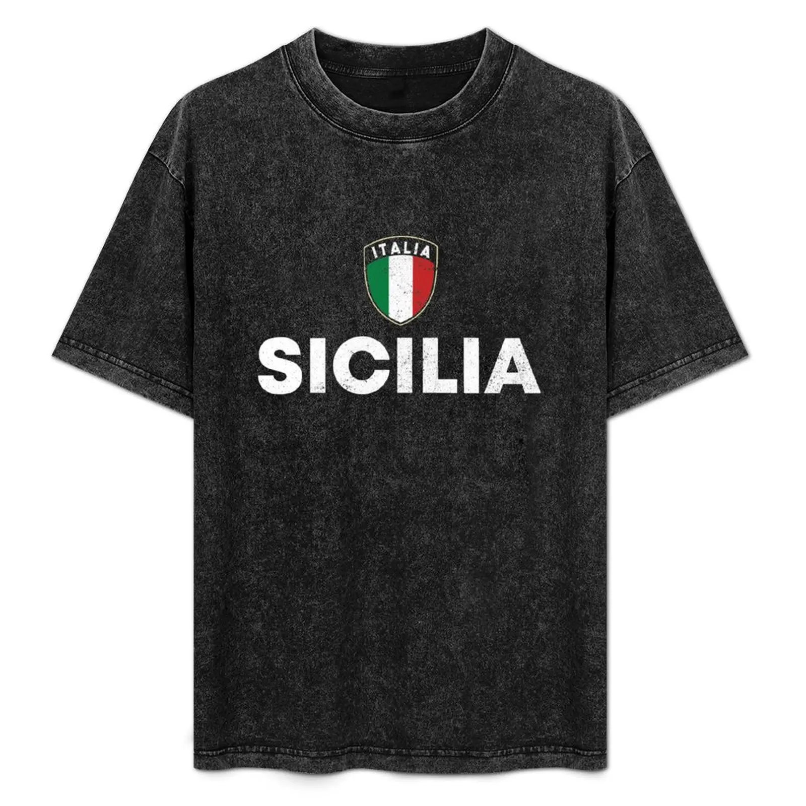 

Sicilia Pride Sicilian Roots Siciliano Heritage T-Shirt Fashion Letter Print T-Shirt