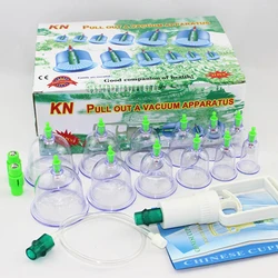 Household Cupping Therapy Set Vacuum Suction Cup Pump ABS Thick 12 Cans Cupping Massage Cups Acupuncture Massager Health Care