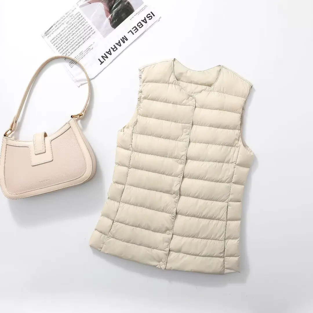 

Новое поступление 2025 года, женский жилет без рукавов с подкладкой, осенне-зимний женский корейский облегающий двусторонний жилет, портативный теплый зимний жилет