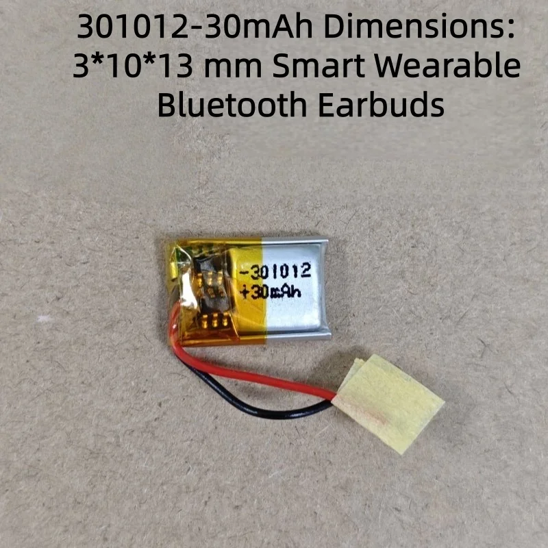 Ultra-Compact 301012 Polymer Lithium Battery Manufacturer 20mAh 3.7V Bluetooth Earbuds Smart Wearable
