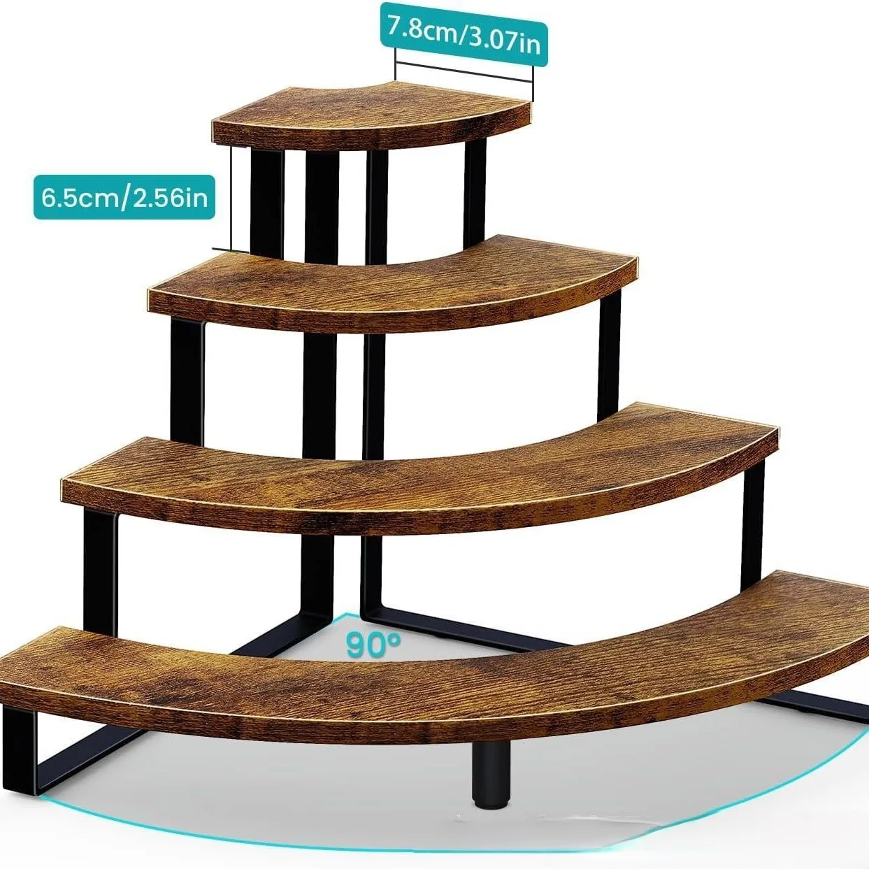 Wooden multi-layer storage rack corner tripod cupcake display stand scented storage rack dessert organizer