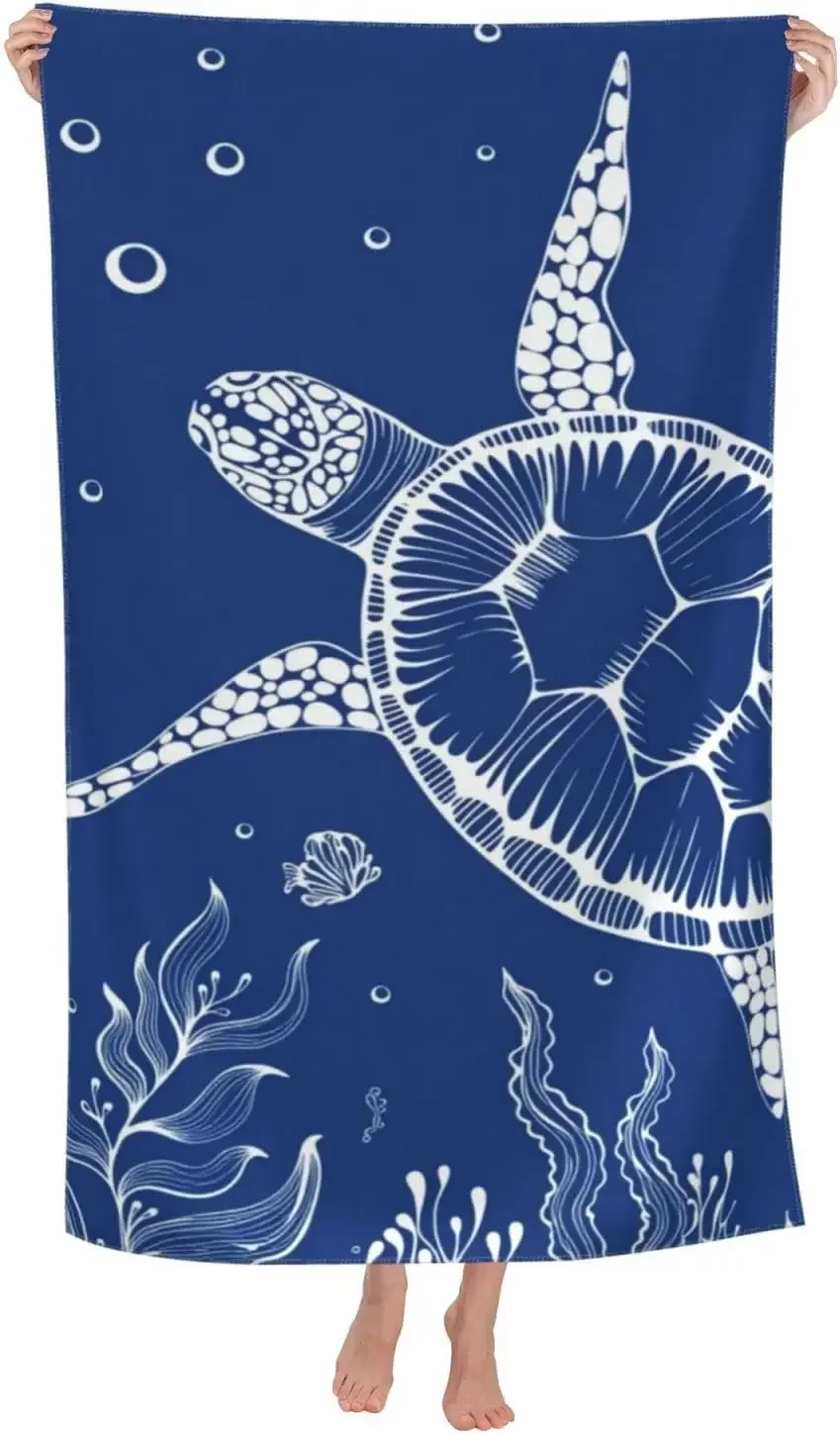 Cute Sea Turtle Ocean Life Shower Curtain Tropical Boho Bathroom Towel Waterproof Sea Decor Polyester Aquarium Print Gift