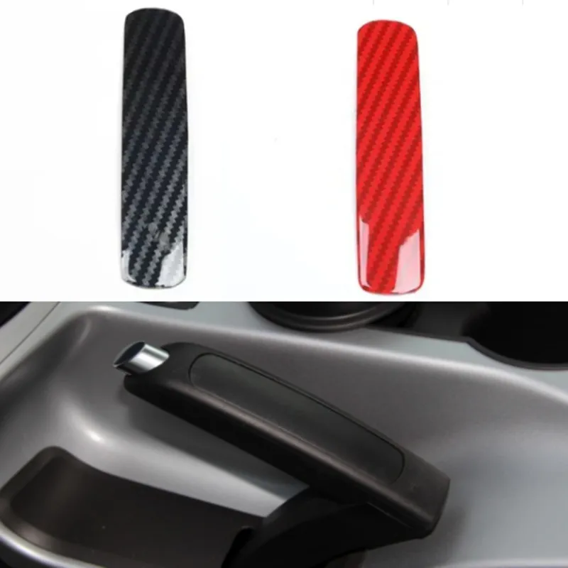 Carbon Fiber ABS Car Handbrake Bar Panel Cover Trim Car Sticker For Ford Kuga EcoSport 2013 2014 2015