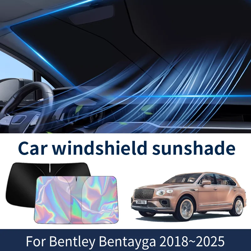 

Солнцезащитный козырек на лобовое стекло для Bentley Bentayga 2018 ~ 2025 2024 2023 2022, автомобильный солнцезащитный козырек, теплоизоляция, летние охлаждающие аксессуары