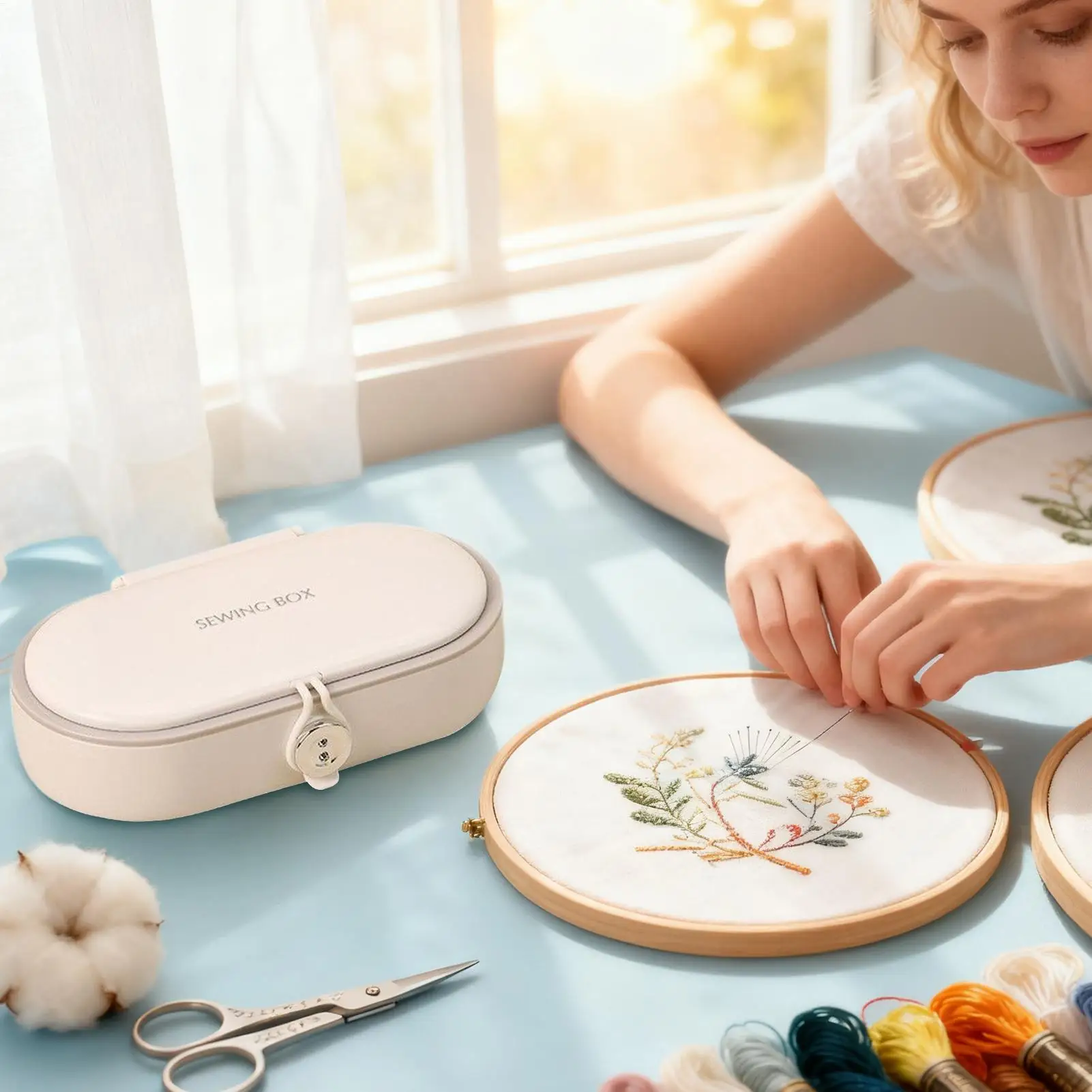 

Портативный швейный набор, двухслойный чехол, инструменты для ремонта, портативный набор игл и ниток для деловой поездки, приключений на открытом воздухе, общежития, ежедневно