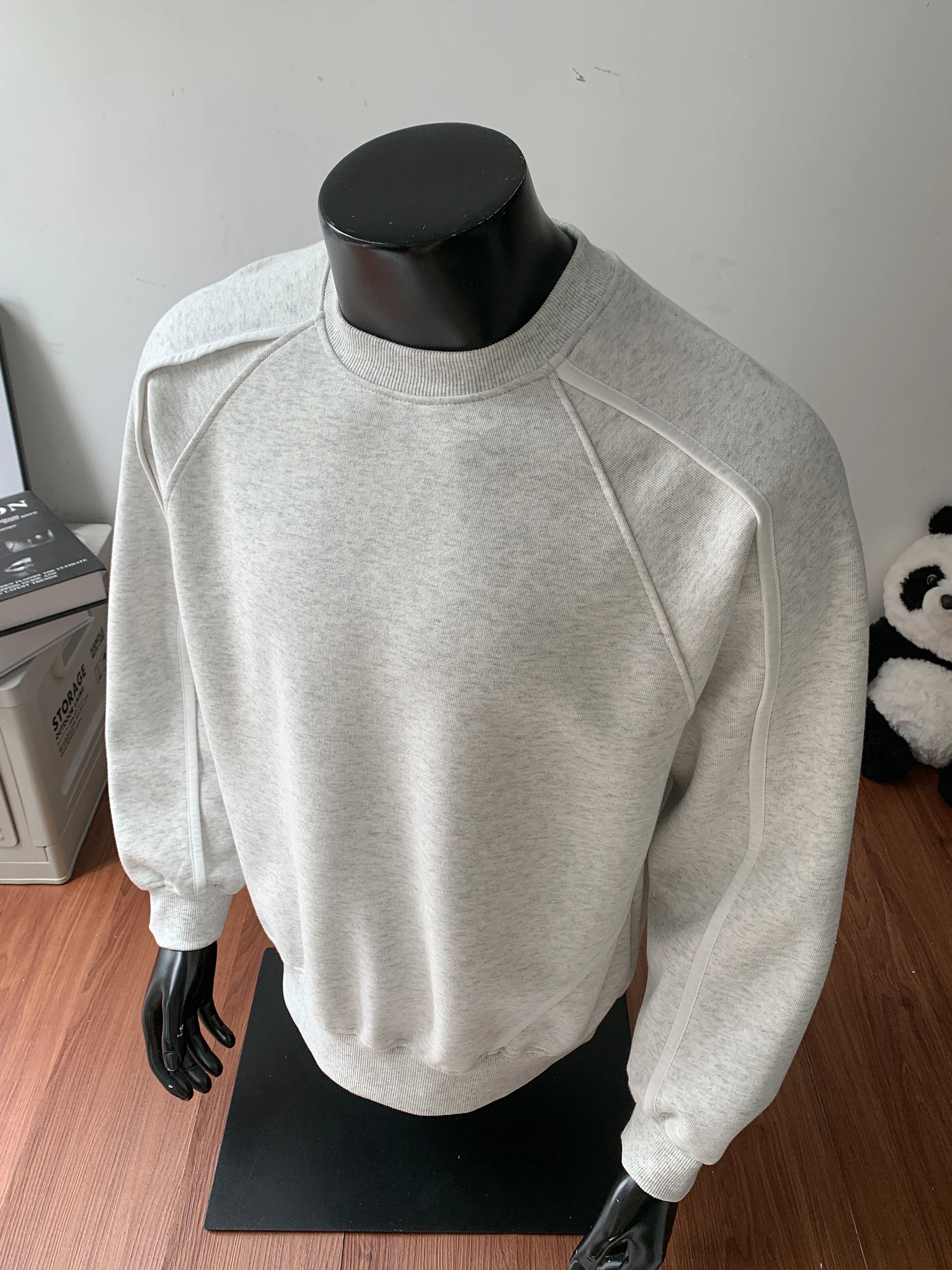 

Мужское худи оверсайз из плотной ткани с пэчворком, удобное, из смесового хлопка и полиэстера, осенне-зимнее, в американском стиле