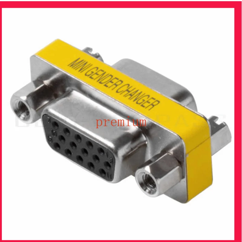 Batch 15 pin VGA SVGA female plug coupler Gender Converter adapter