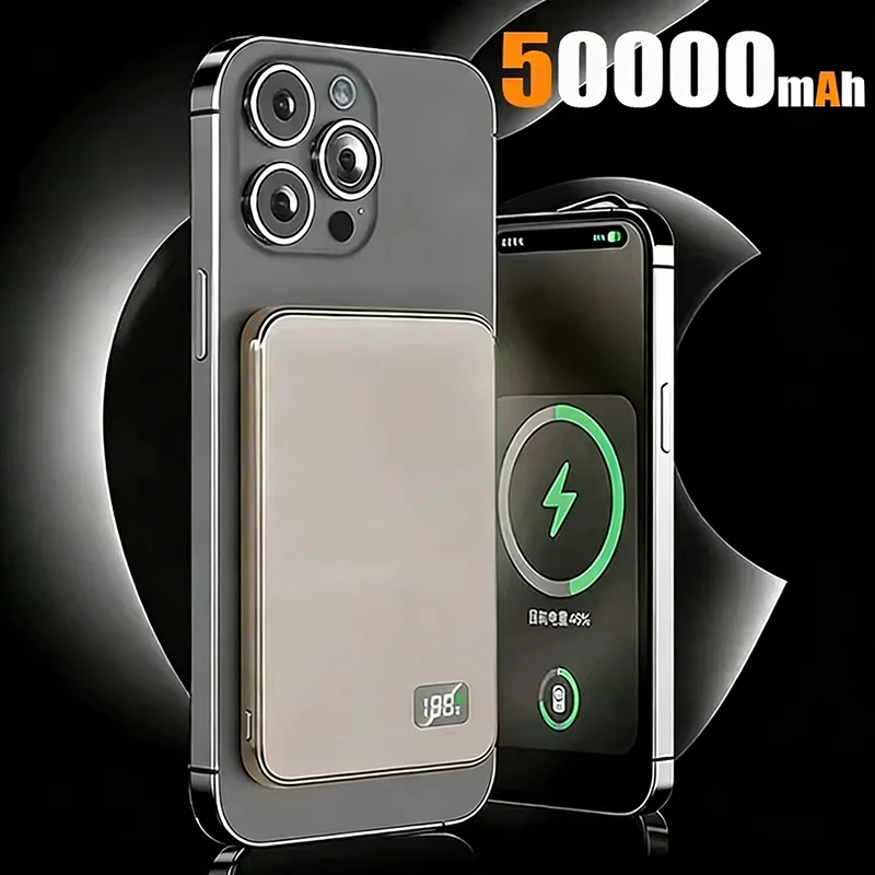 2026 500000mAh Magnetische Powerbank Draagbare Draadloze PD22.5W Snelle Oplading Externe Batterij voor Magsafe voor iPhone Samsung