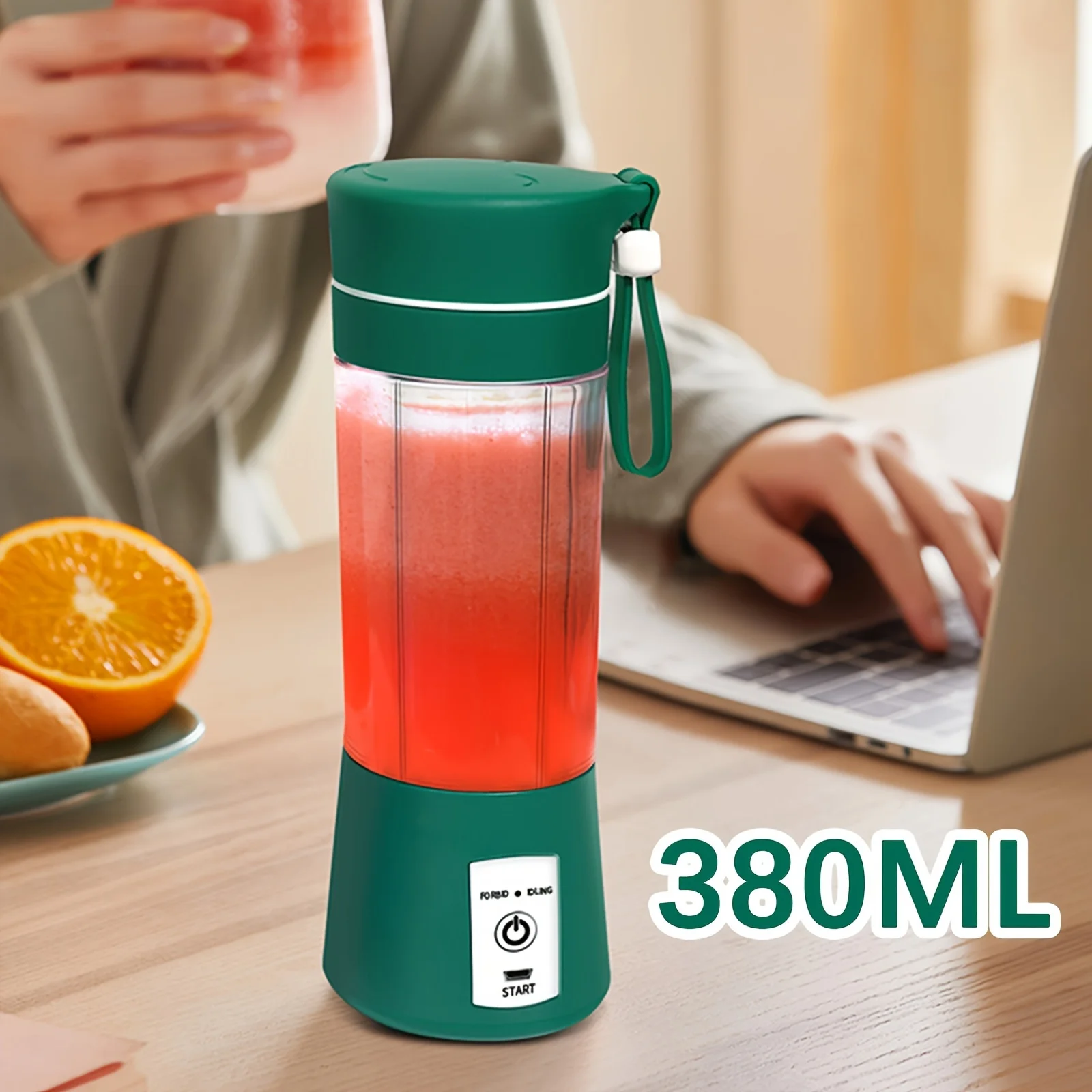 6 Blades USB Portable Juicer, Juicer Juice CupAutomatic Small Electric Juicer Juice Blender lce Crush FoodProcessor With Drink