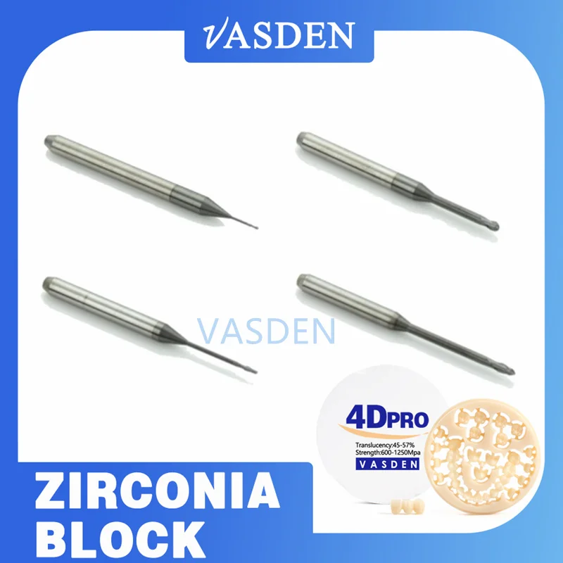 Roland  52D 4WDental Milling Burs For Dental DC Coating Zirconia Lithium Disilicate Emax Grinding Diamond Coating  Drill Tool