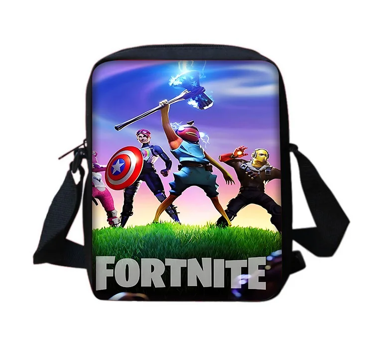 Boy Girls Printed Shoulder Messenger Bag Child Hot Game Design-F-FortniteS Casual Handbag Men Women Phone Bag Shopping Bag view 3