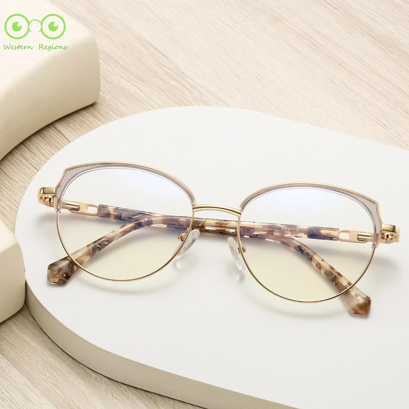 

New outdoor fashion anti-blue glasses for women with myopia can match Korean version of acetic acid glasses frame