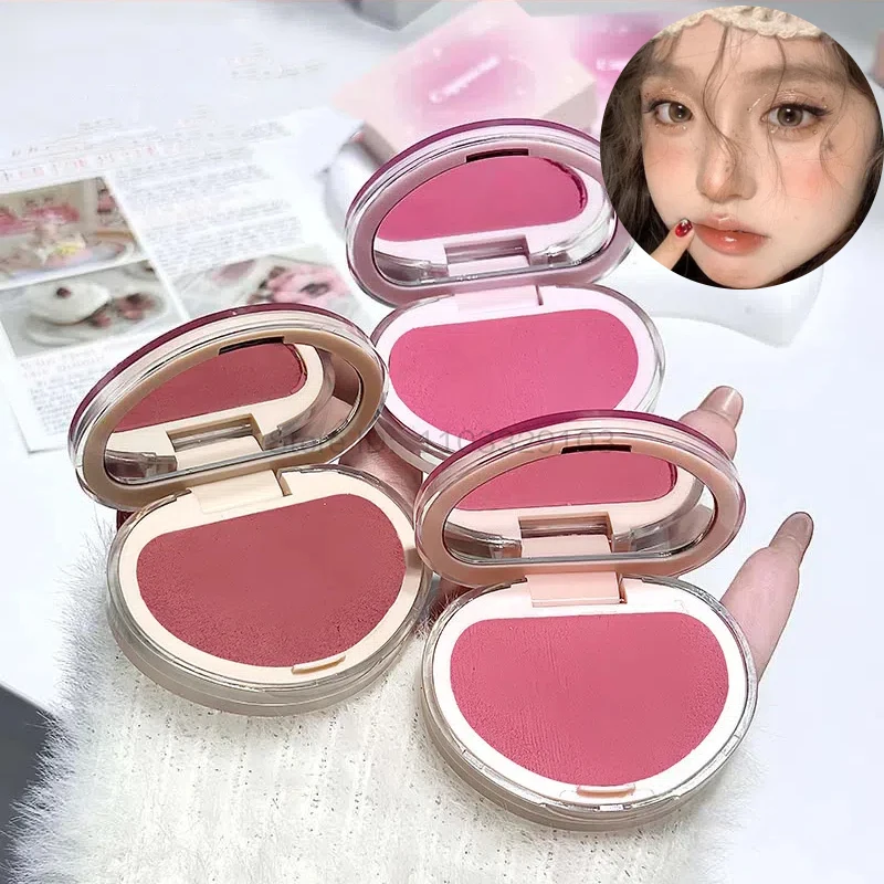 Gradual Soft Mist Pink Blush Cream Mousse Blush Palette Apricot Cheek Tint Blusher Matte Peach Rouge Face Contour Shadow Makeup
