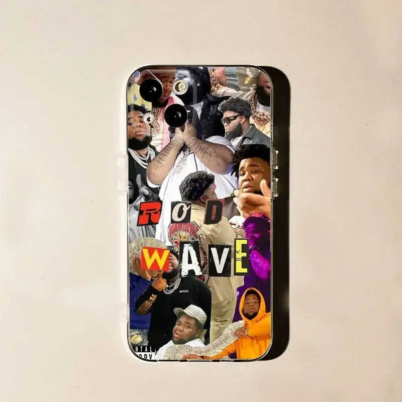 Rod Wave Rapper Cool Man Phone Case For iPhone 11 12 Mini 13 14 15 Pro XS Max X 8 7 6s Plus 5 SE XR Transparent Shell