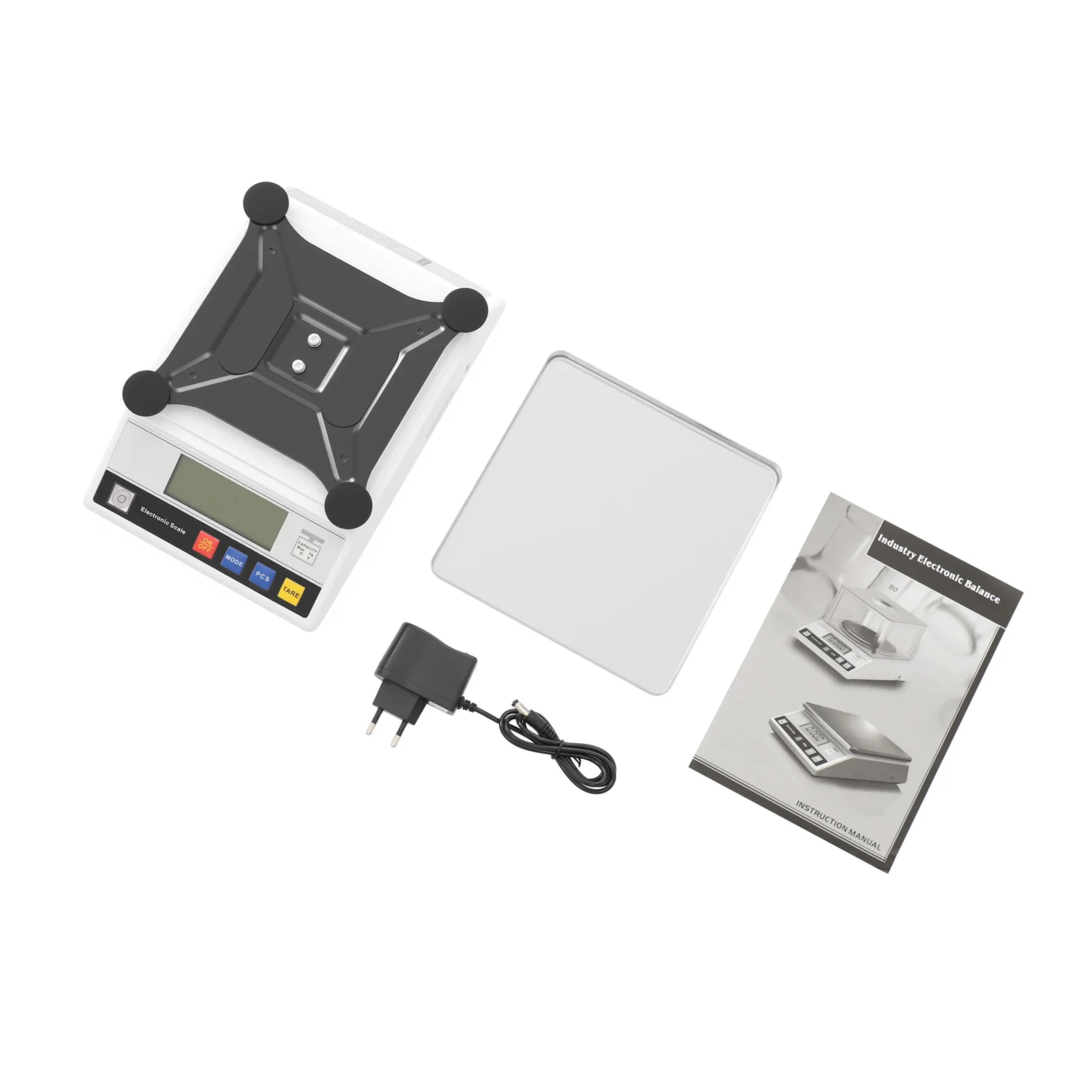 مقياس ميزان إلكتروني صناعي عالي الدقة قابس الاتحاد الأوروبي 7.5 كجم تحميل 0.1 جرام دقة LCD عد الفارغ لمستودع المطبخ المختبر
