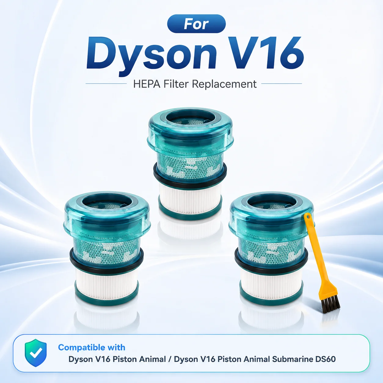 Filtro HEPA Compatible con Dyson V16 Piston Animal / Dyson V16 Piston Animal Submarine DS60) Repuestos de filtro de aspiradora