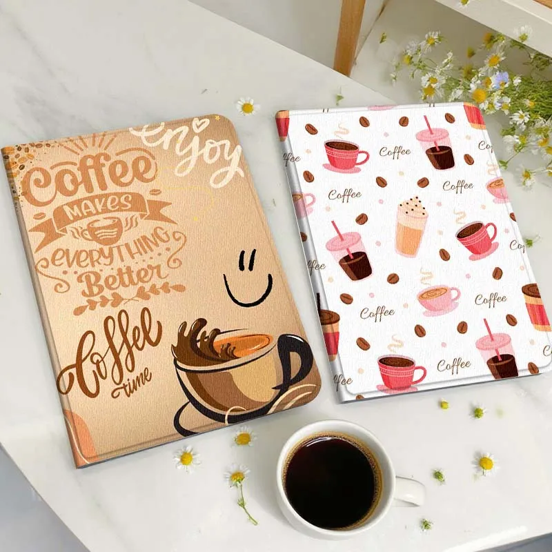 

Fashionable coffee cup Tablet Case For Samsung Galaxy Tab A A7 A8 A9 A11 S6 S11 Lite Plus 10.1 10.4 10.5 Inch
